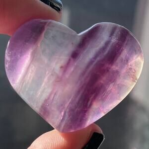 Pretty Mini Fluorite Heart Set - 2 Hearts! P